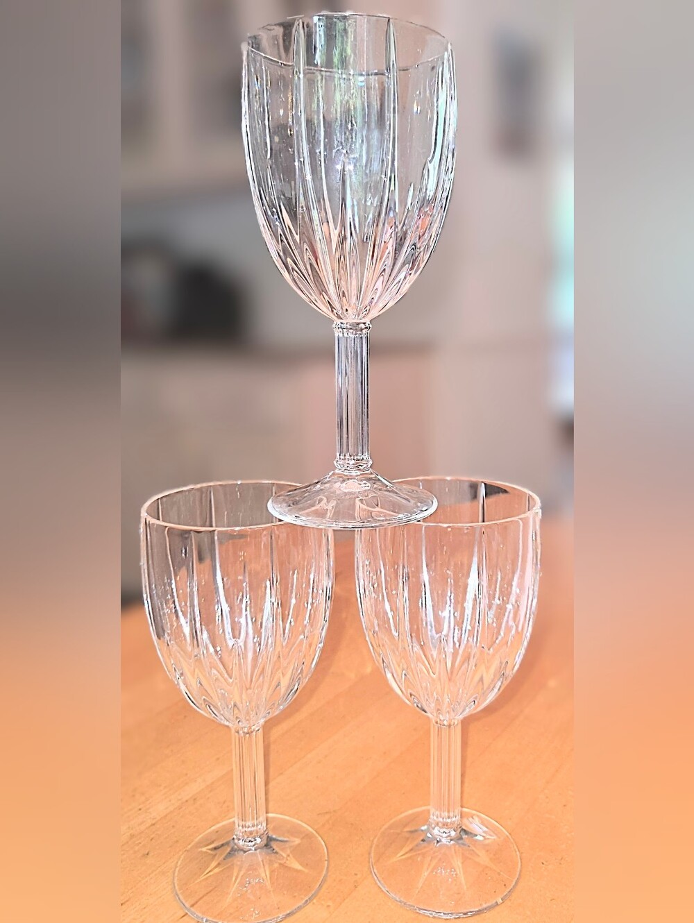 Waterford Marquis Sonesta Wine Glass 7⅛ Ribbed Stem Etch Signed Crystal DISCONT